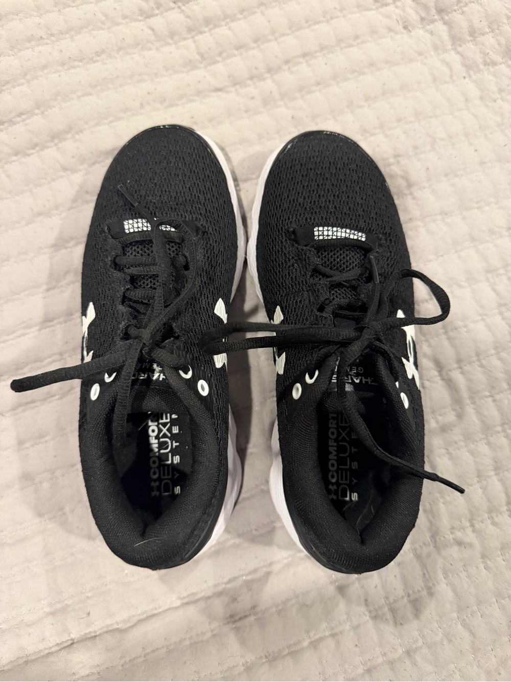 Kids Black Under Armour Lace-Up Sneakers